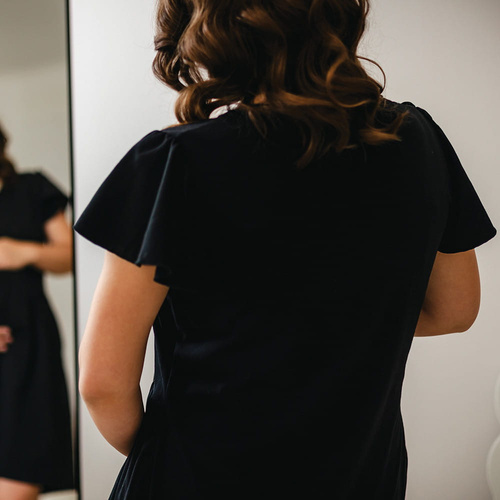 Linda Těhotenská rozepínací košile Eevi černá - na kojení, elastická, prodyšná, polská kvalita