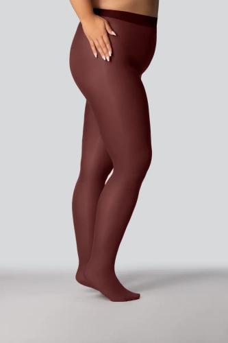 Elizabeth Tights Queen Size 70 den red wine - hladké, matné, barevné, pohodlné