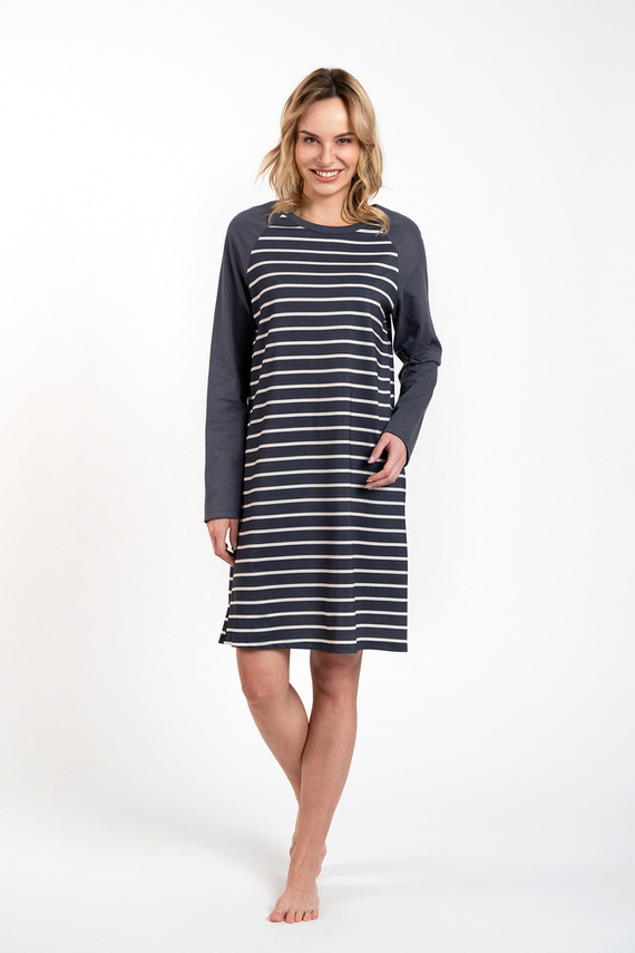 Noční košile Oda Italian Fashion - grafitový potisk