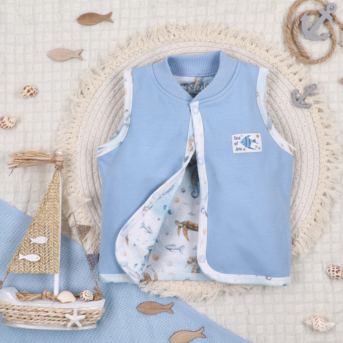 ABN-5458 Sea Of Joy Nini vesta - organická bavlna, pohodlné zapínání