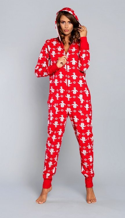 Dámský dlouhý overal Nana Italian Fashion - červený