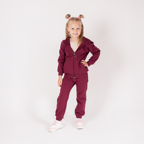 217273 Alisa Nicol mikina s kapucí - bavlna, vínová