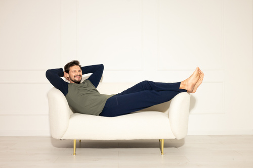 Alexander Pánské pyžamo Italian Fashion olivové - bavlna, dlouhé. rukávy a kalhoty