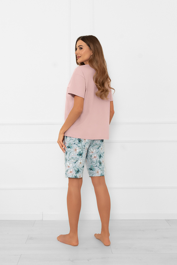 Dámské pyžamo Perlis - krátký rukáv, krátké kalhoty, bavlna Italian Fashion