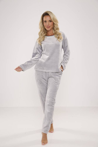 669 Měkké dámské pyžamo De Lafense - šedé