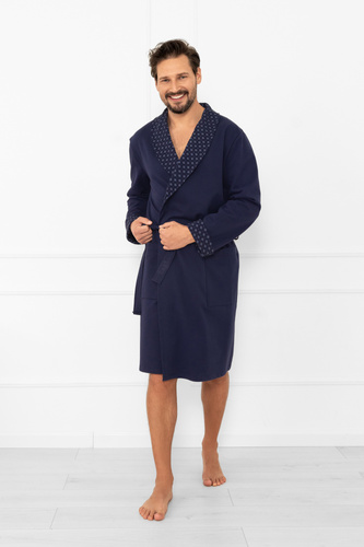 Pánský župan Gerard - 100% bavlna, klasický střih s elegantní úpravou Italská móda