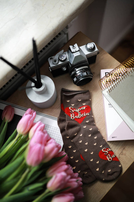 K90Z Babička Ponožky nepotlačené Italská móda