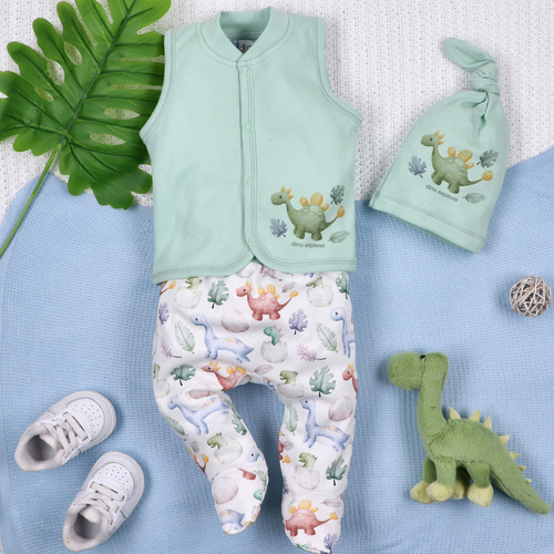 ABN-5575 Vesta Dino Explorer Nini - organická bavlna, pohodlné zapínání