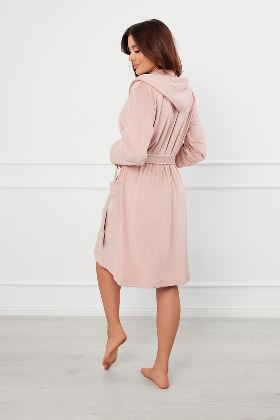 Akara Dámský župan Italian Fashion - pudrově růžový