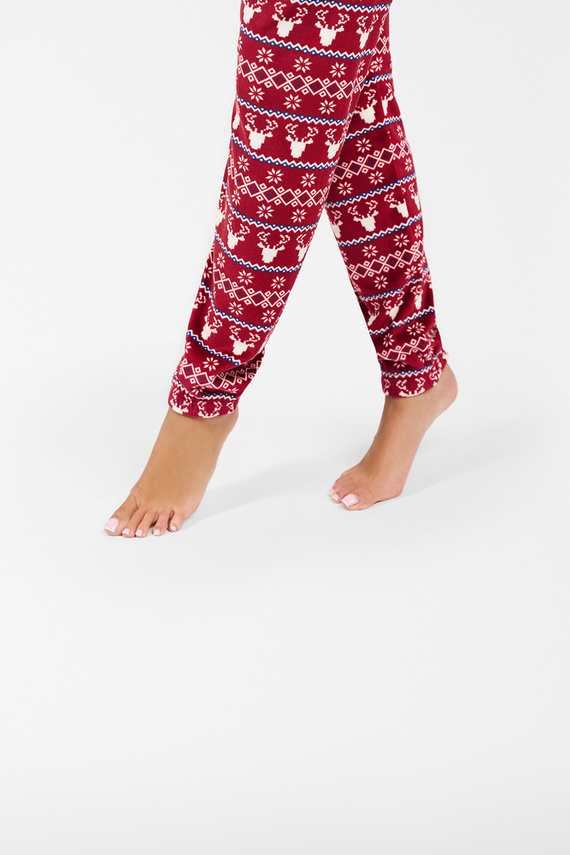 Island Fleece dámská souprava Italian Fashion - vínový potisk