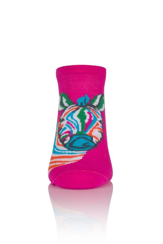 S118S Zebra Ponožky nohy Italian Fashion - amarantový potisk