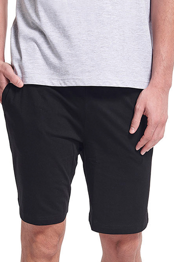 Gianny Pánské šedé pyžamo Sorbetto - krátký rukáv, šortky, potisk, bavlna