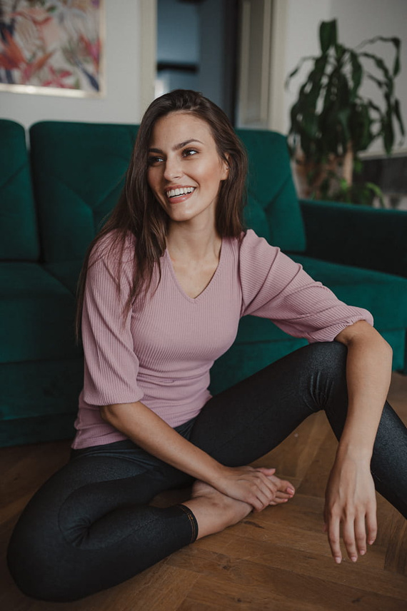 Těhotenská a kojicí halenka Milk&Love Milky Puff žebrovaná buf rukáv