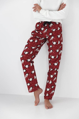 Sensis Honora Dámské pyžamo - krémové a červené