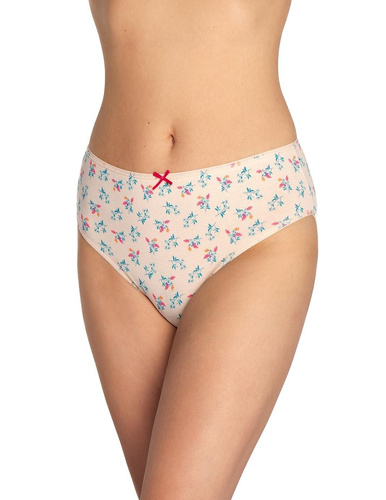 Dámské kalhotky L-120BI-94 Lama černo-červeno-bavlněné, 3 balení, pohodlné a klasické