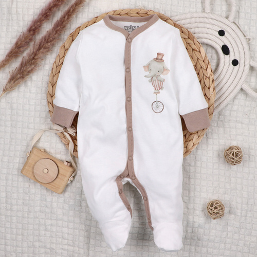 ABN-5586 Circus Baby Pajac Nini - 100% organická bavlna, antialergenní, polská výroba