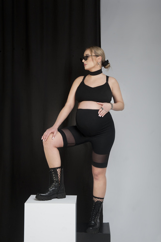 2233 Rebeca Legginsy ciążowe Teyli czarny  