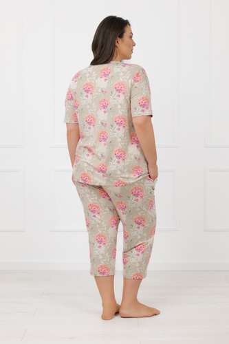 Dámské pyžamo Harmonia Italian Fashion kalhoty s krátkým rukávem 3/4 viskóza