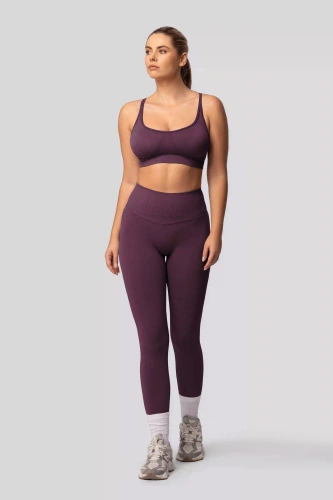 Legíny push-up Spaio PRO vysoký pas krycí tvarující plum