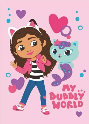 Gabi cat house Jerry Fabrics dětská fleecová deka | Mikrovlákno, měkké a lehké