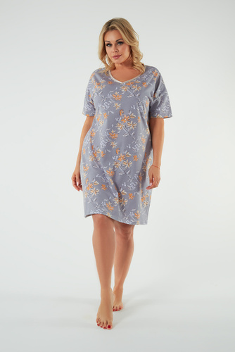 Noční košile Kasos, krátký rukáv Italská móda - potisk