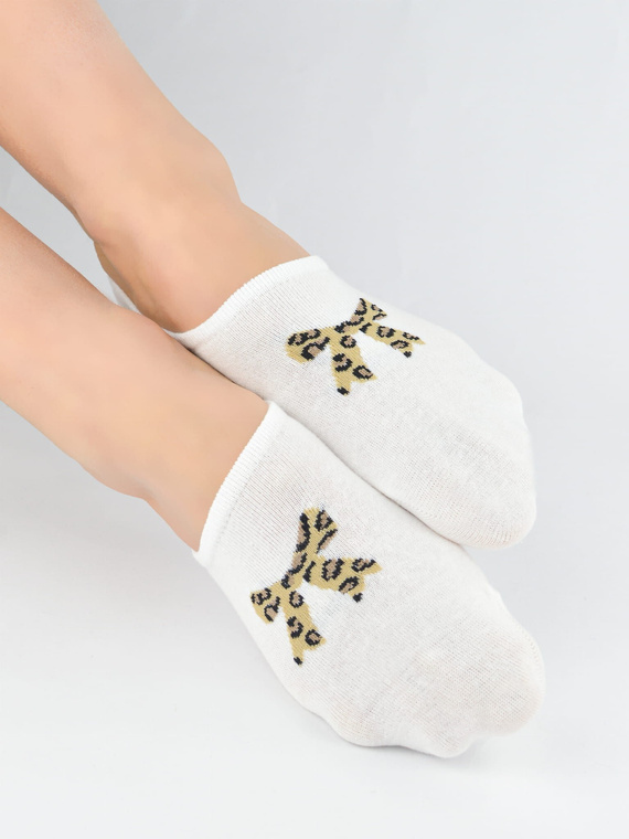 Dámské balerínkové ponožky ST100 Noviti – bavlněné neviditelné se silikonem