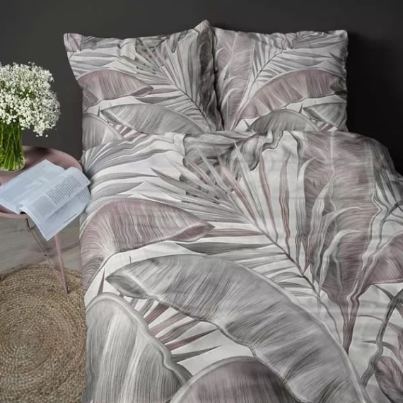 5435 A 3D povlečení z mikrovlákna Tropical Leaves Powder - Detexpol