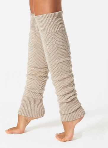 Kamaše Gatta Wedel Soft art.01 - teplé žakárové legíny na zimu, béžové