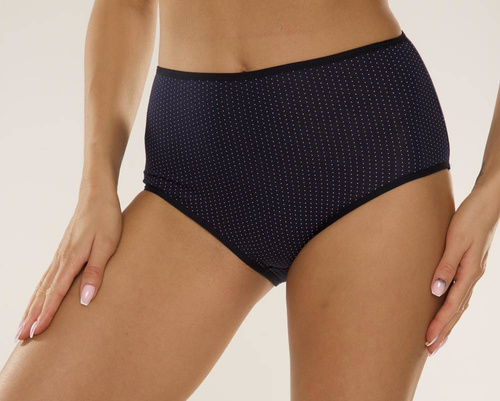 018 Kalhotky s vysokým pasem Sara De lafense - tmavě modré puntíky