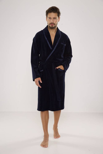 666 Ronaldo pánský župan De Lafense - tmavě modrý