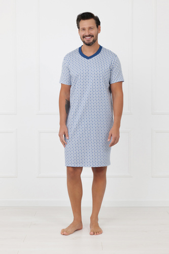 Pánská noční košile Niger Italian Fashion 100% bavlna krátký rukáv