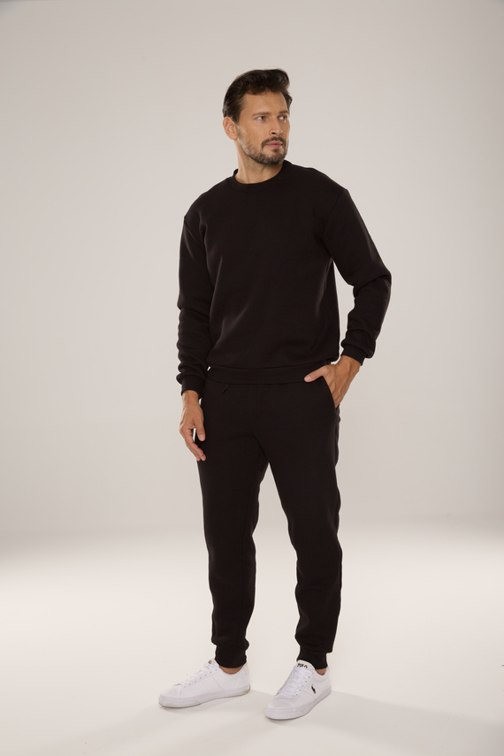 813 Indigo Pánská tepláková souprava De Lafense - černá