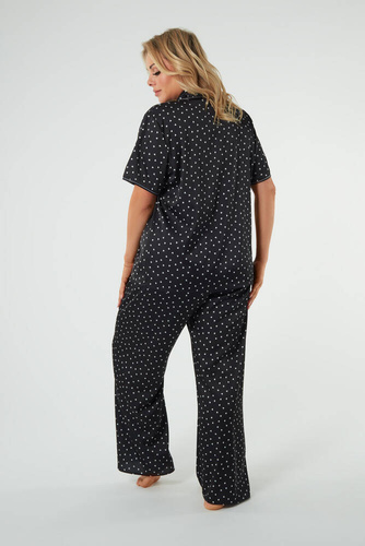 Ria Dámské pyžamo s krátkým rukávem a dlouhými kalhotami Italian Fashion - potisk