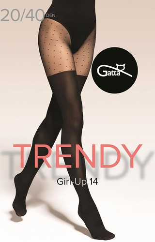 Punčocháče Gatta Trendy Girl-up 14 imitace ponožek 20/40 den