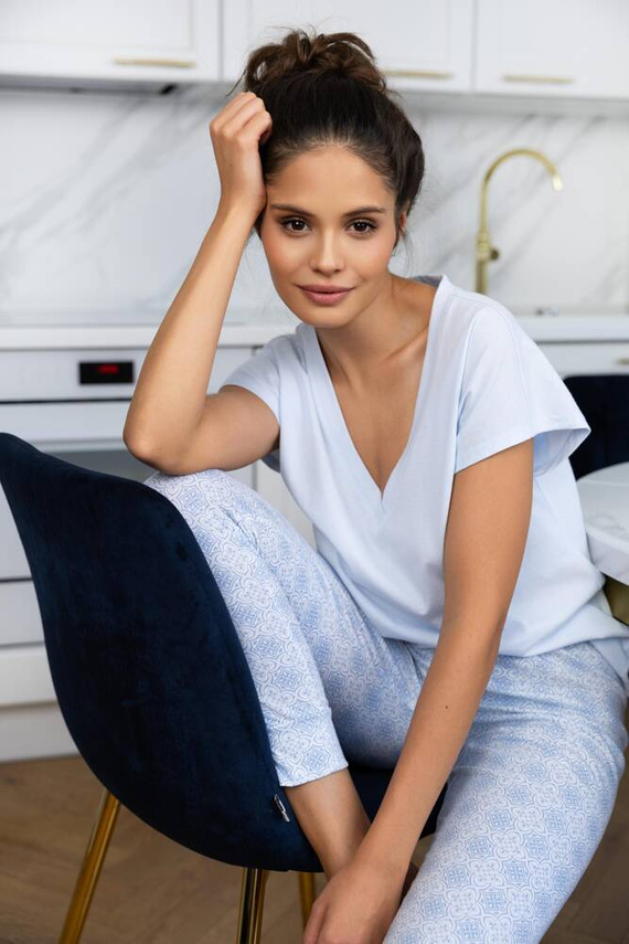 Dámské pyžamo Evelina Sensis - modré