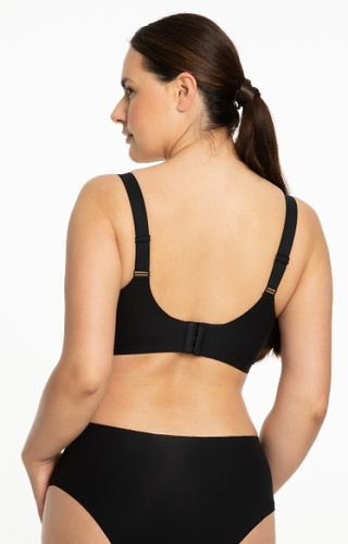 Jelly Bra Comfort Julimex black beige - podprsenka bez kostic pro velká prsa