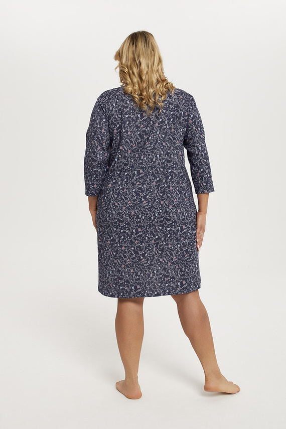 Noční košile s 3/4 rukávy Sajna Italian Fashion - potisk