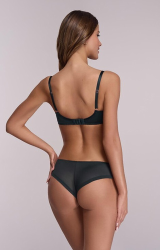 1030 Ava Petrol poloměkká podprsenka s kosticí, květinová výšivka