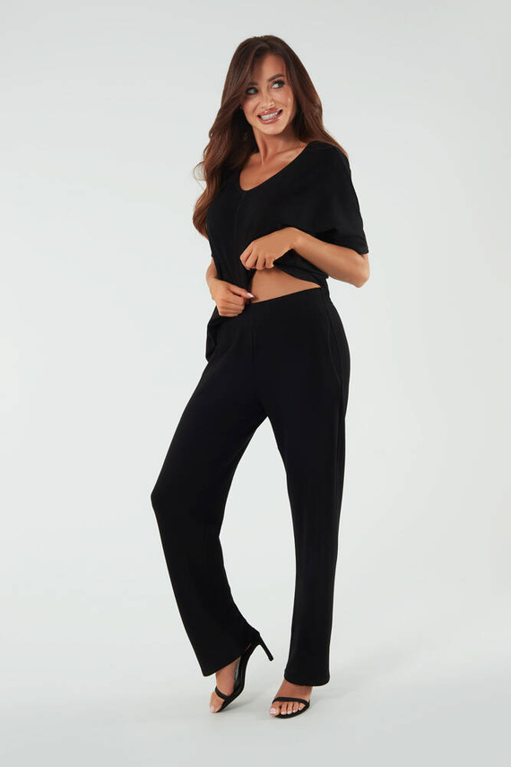 Soler Halenka s krátkým rukávem Italian Fashion - černá