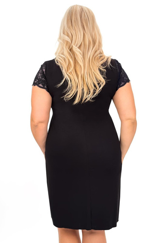 Dámská noční košilka Sonia Donna s krajkou | viskóza | výstřih V