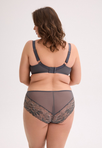 BS 1318 Priya Gaia podprsenka - polovyztužená maxi podprsenka, grafitově růžová, elegantní a pohodlná
