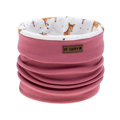 216269 Komín Lala Nicol - růžový oboustranný dětský komín s motivem sarnies