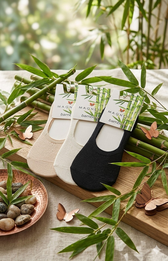 Neviditelné stopky baleríny Bamboo Magnetis 251145 komfort black