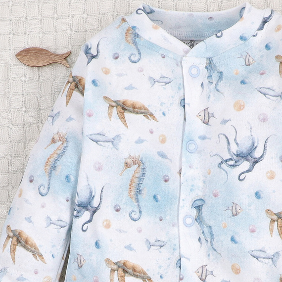 ABN-5450 Sea Of Joy Nini dětské pyžamo - organická bavlna, zapínání na patentky