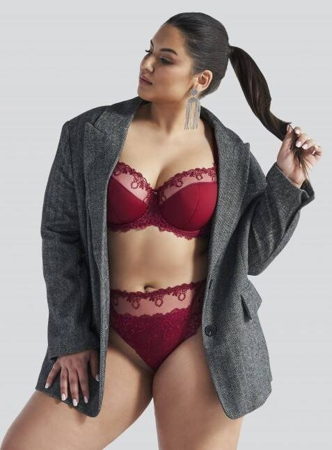 1030 Rubínová polovyztužená podprsenka Ava