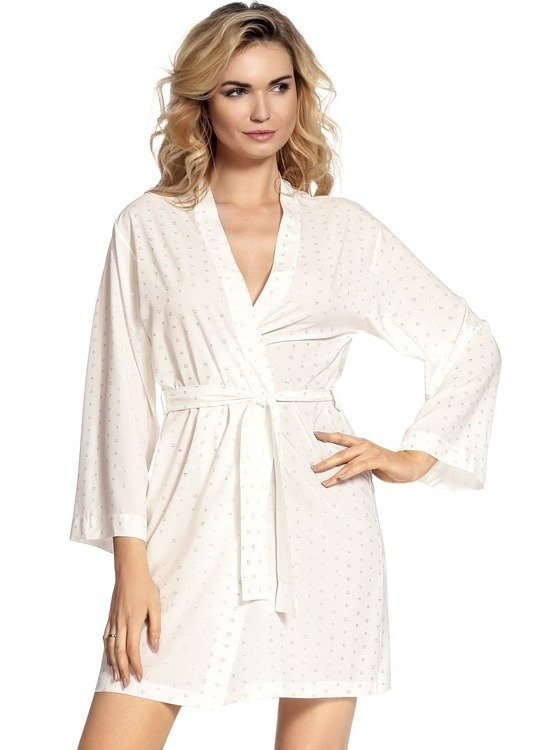 411 Jeanne Dámský krátký župan Forex - ecru barva