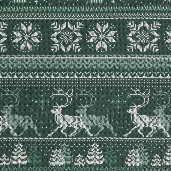 Vánoční povlečení Čtyřlístek Eurofirany tmavě zelené - ranforce bavlna, oboustranné