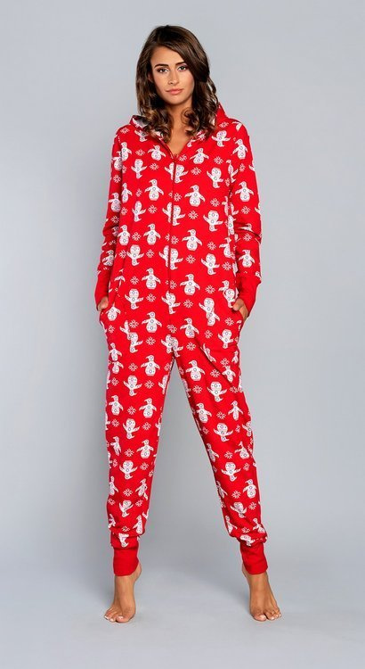 Dámský dlouhý overal Nana Italian Fashion - červený