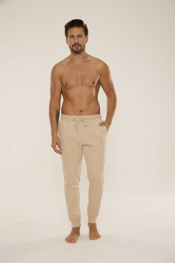 813 Indigo Pánská tepláková souprava De Lafense - písková