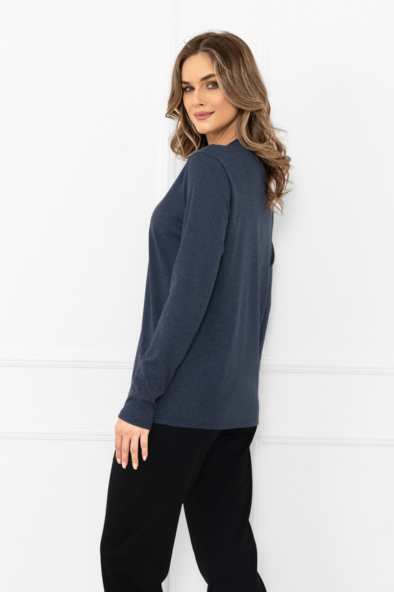 Dámská halenka Gordo Italian Fashion navy blue - klasická, bavlněná, s dlouhým rukávem